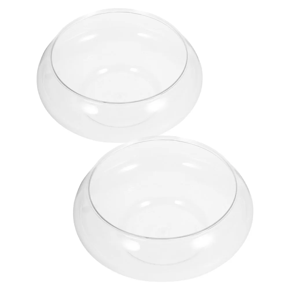

2 Pcs Mini Fish Tank 2800ml Transparent Acrylic Home Office Aquariums Tanks for Goldfish Desktop Pet Bowls Plastic Gardening