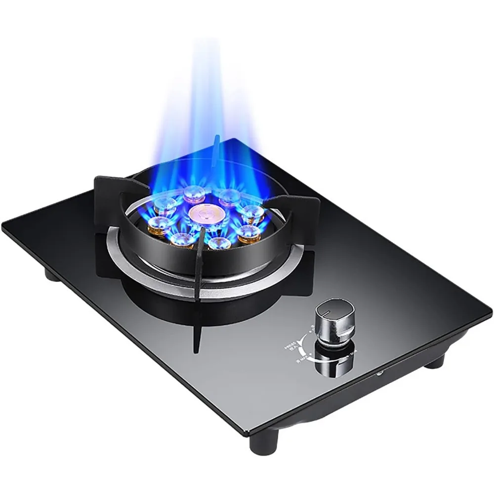 

Газовая плита с горелкой, встроенная газовая плита с ручкой безопасности для детей и защитой от пламени термопары, газом с высоким содержанием калорий (A, LPG