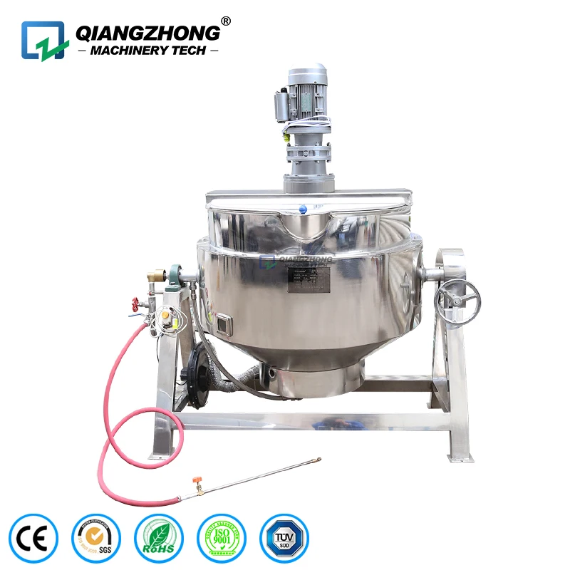 

500L Industrial Cook Machine New Gas Thermal Oil Heating Mixer Hot Cooking Pot for Meat and Bakery for Restaurant Use