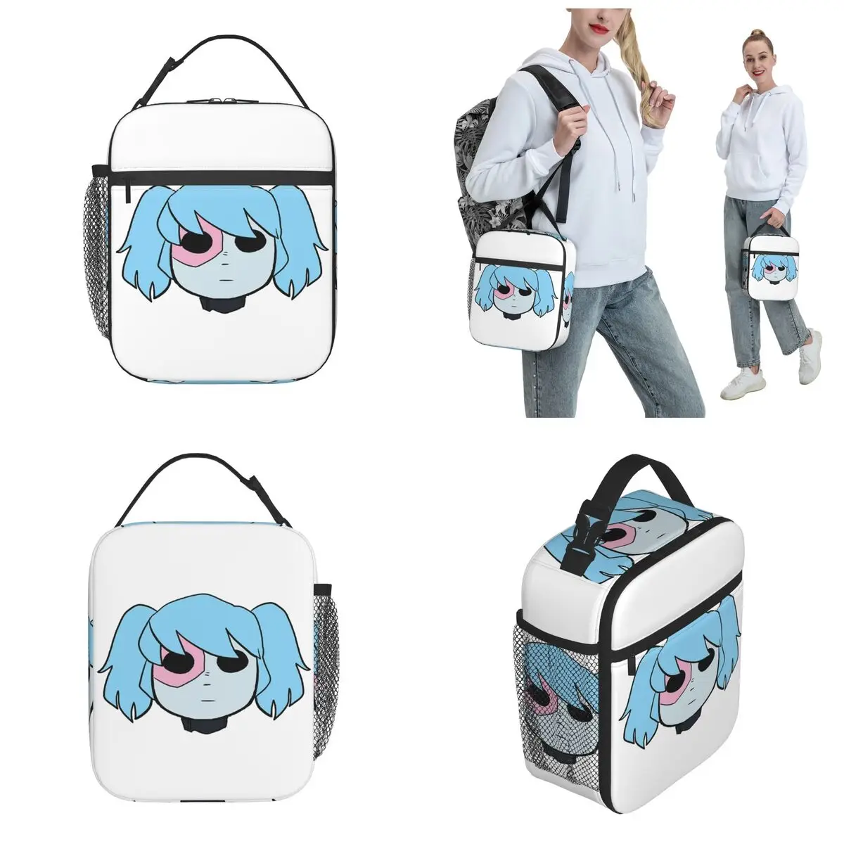 Game Sally Face Funny Insulated Lunch Bag gift for fans Food Container Portable Thermal Cooler Lunch Boxes For School Office