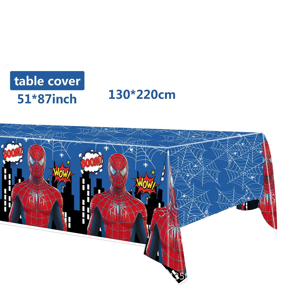 Spiderman Tablecloth Decorations Superohero Avengers Party Supply SpiderMan Theme Table Cover for Kids Birthday Baby Shower Gift