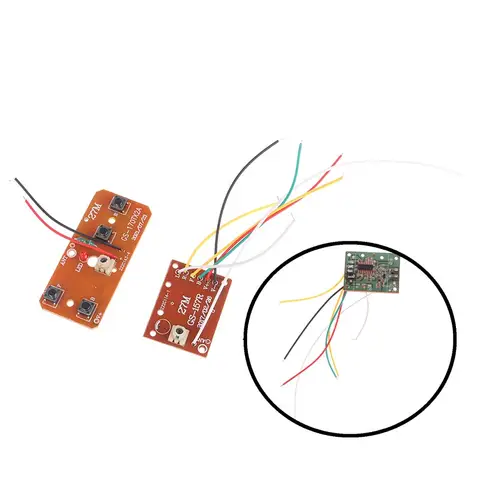 4CH RC Remote Control Circuit PCB Transmitter Receiver Board RC Car Accessories with Antenna Radio System Toys