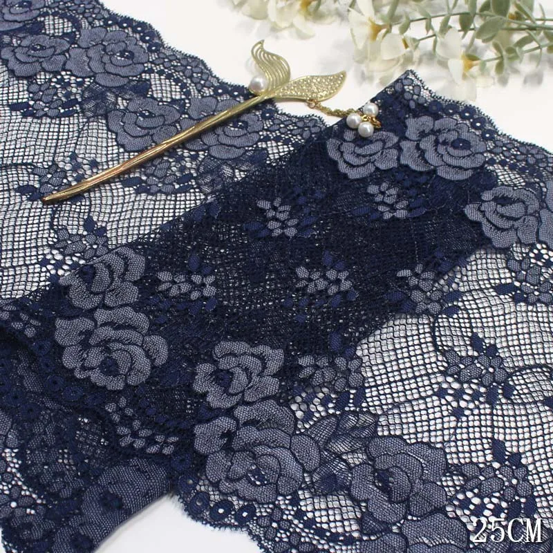 15yds-dark-blue-elastic-stretch-lace-skirt-hem-sewing-craft-diy-apparel-fabric-wedding-sleeve-lace-lingerie