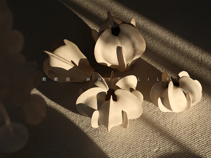 Medieval wabi-sabi wind ceramic vase, hydroponic flowers, living room desktop art decoration ornament