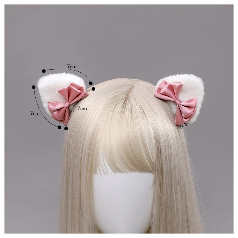 Anime Hand-made Lovable Lolita Hair Accessories Clip LO Animal Ear Clip Headdress Triangle Cat Ear Hair Clip