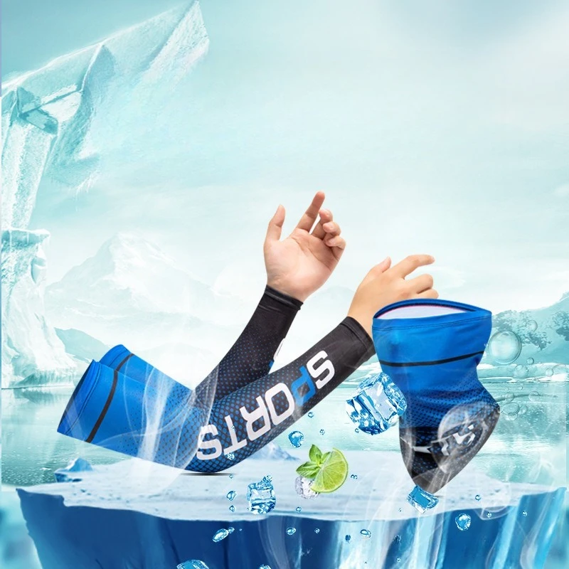 Солнцезащитные рукава для мужчин и женщин, летние УФ-дышащие легкие защитные полотенца из ледяного шелка для лица, спортивные велосипедные упражнения, спорт