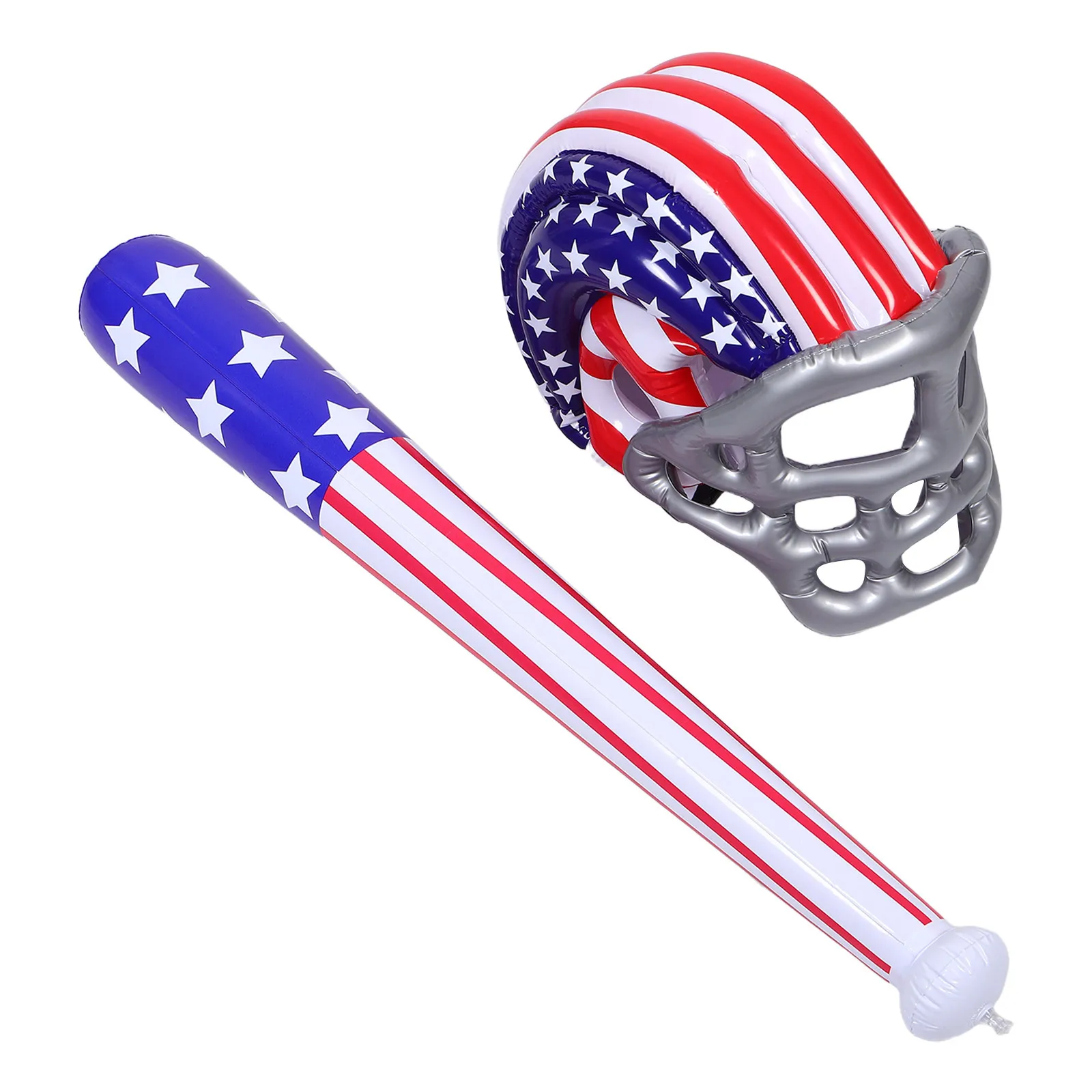 

1Set Baseball Party Favors Inflatable Bat American Flag Pattern Soft PVC Indoor Outdoor Baseball Party Supplies
