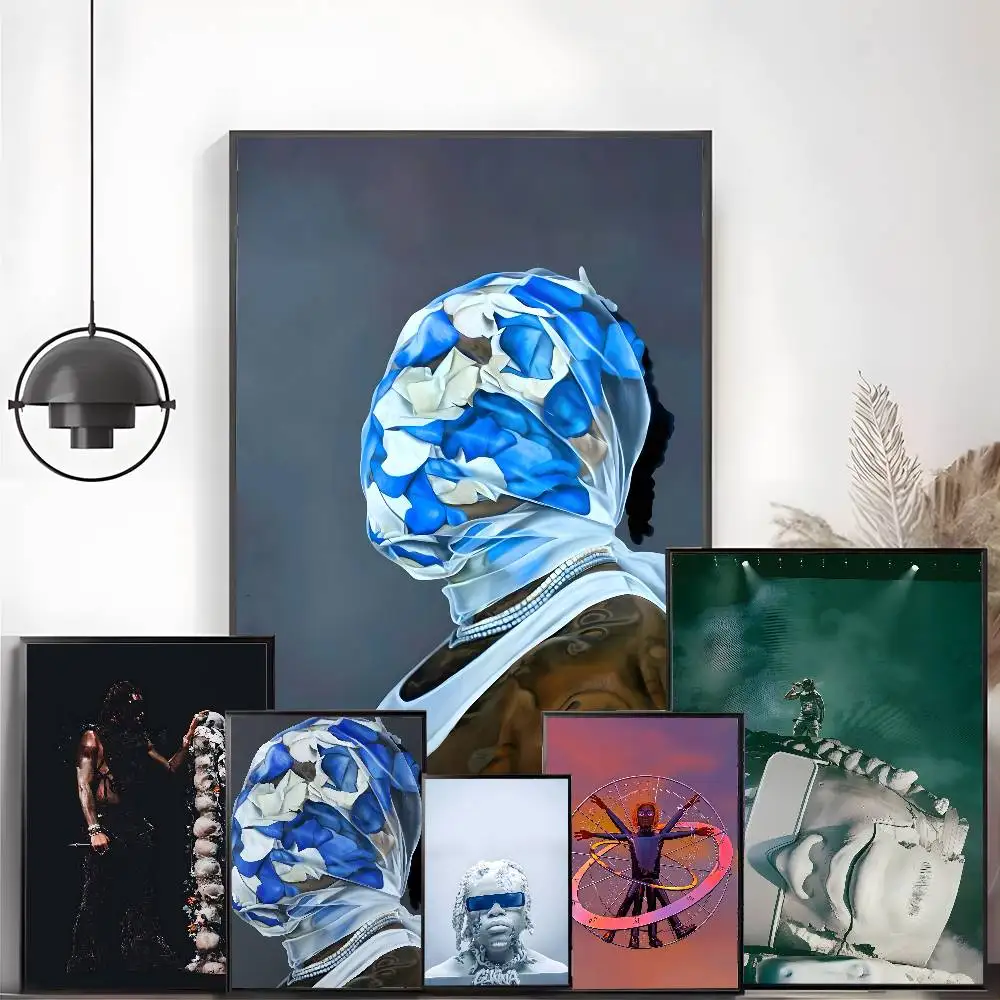1PC Hip-Hop Rapper Gunna Poster Self-adhesive stickers are suitable for any wall surface waterproof moisture-proof