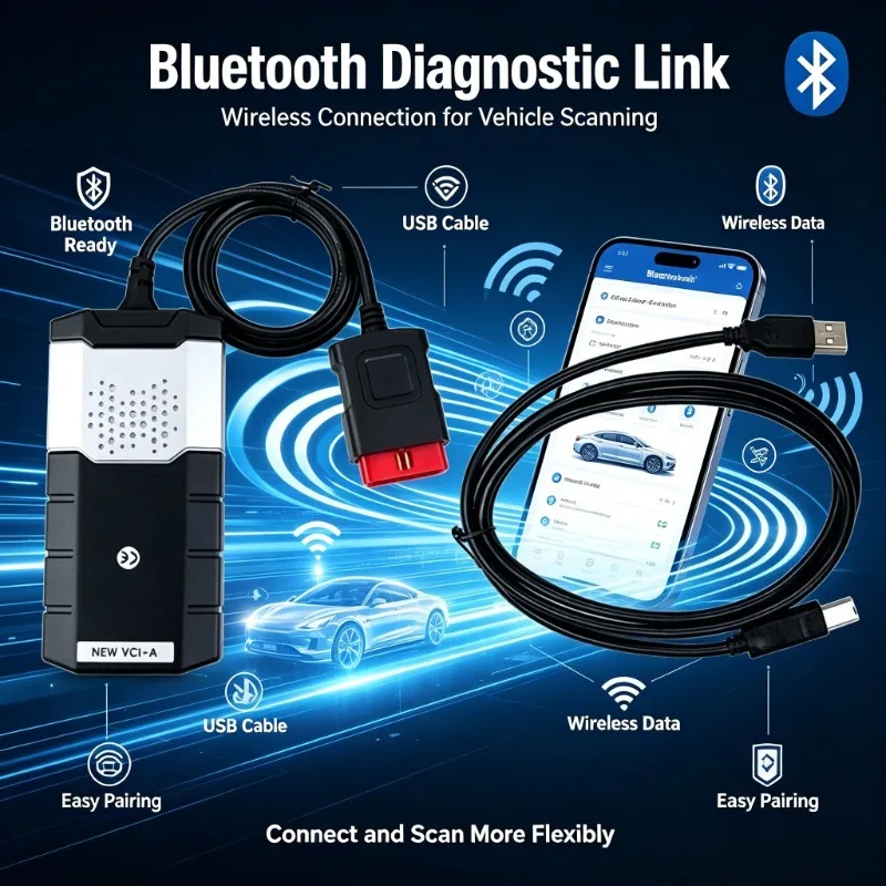 Bluetooth USB OBD2 Scanner Car Truck Workshop Fault Reading Auto Diagnostic Troubleshooting Analysis Adapter