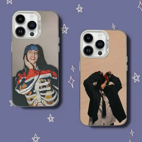 B-BillieS E-Eilish  Phone Case For iPhone 17,16,15,14,13,12,11,Pro,XS,Max,Plus,Mini,SE White Candy Matte Shockproof Cover