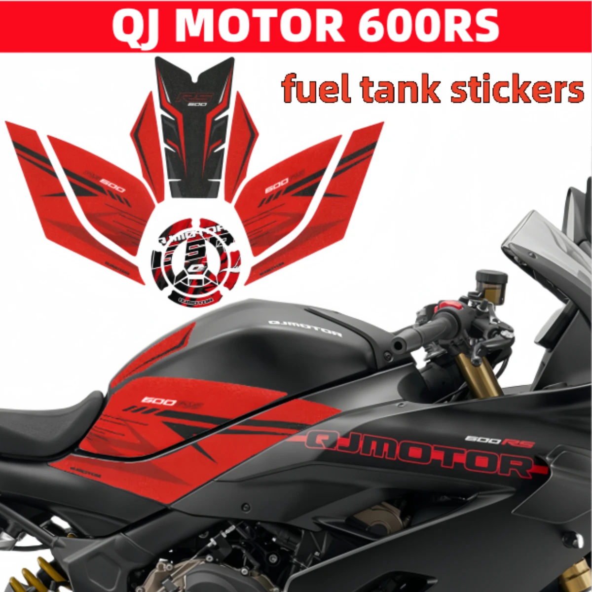

Stickers For QJMOTOR RACE 600RS Fuel Tank Frosted Decal qj motor race 600 800 Gas Cap 600rs Sidebar Pad Protector Accessories