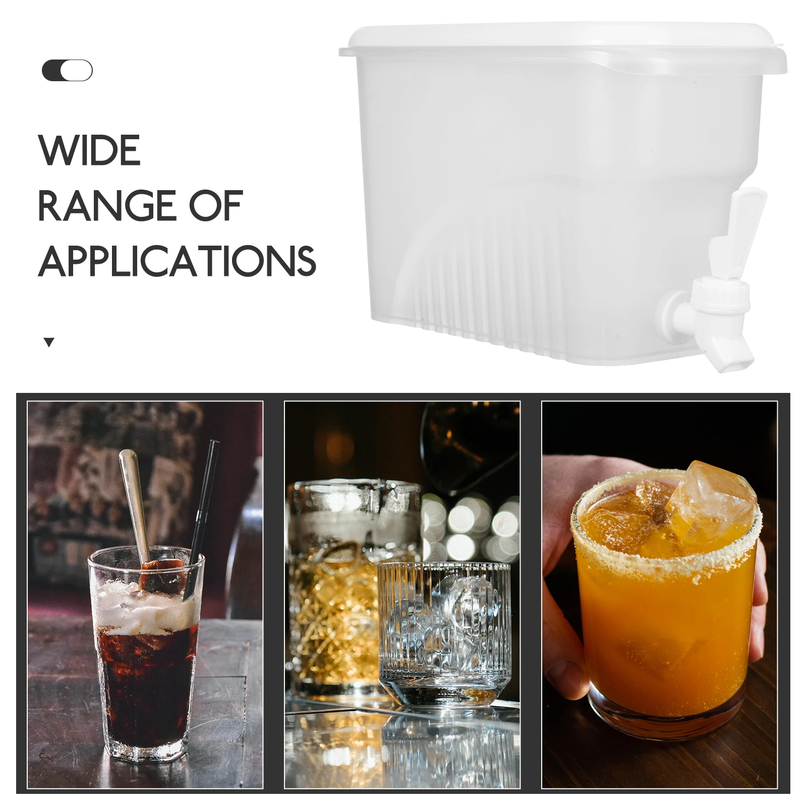 Large Capacity 3500ml Ice Drinks Container Beverage Dispenser With Tap Party Juice Bucket Beer Dispenser With Faucet