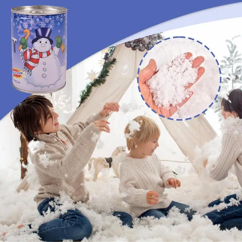 Christmas Fake Snow Decor Canister Design Artificial Snow Creative Fake Snow Resin Christmas Tree Decoration For Christmas Trees