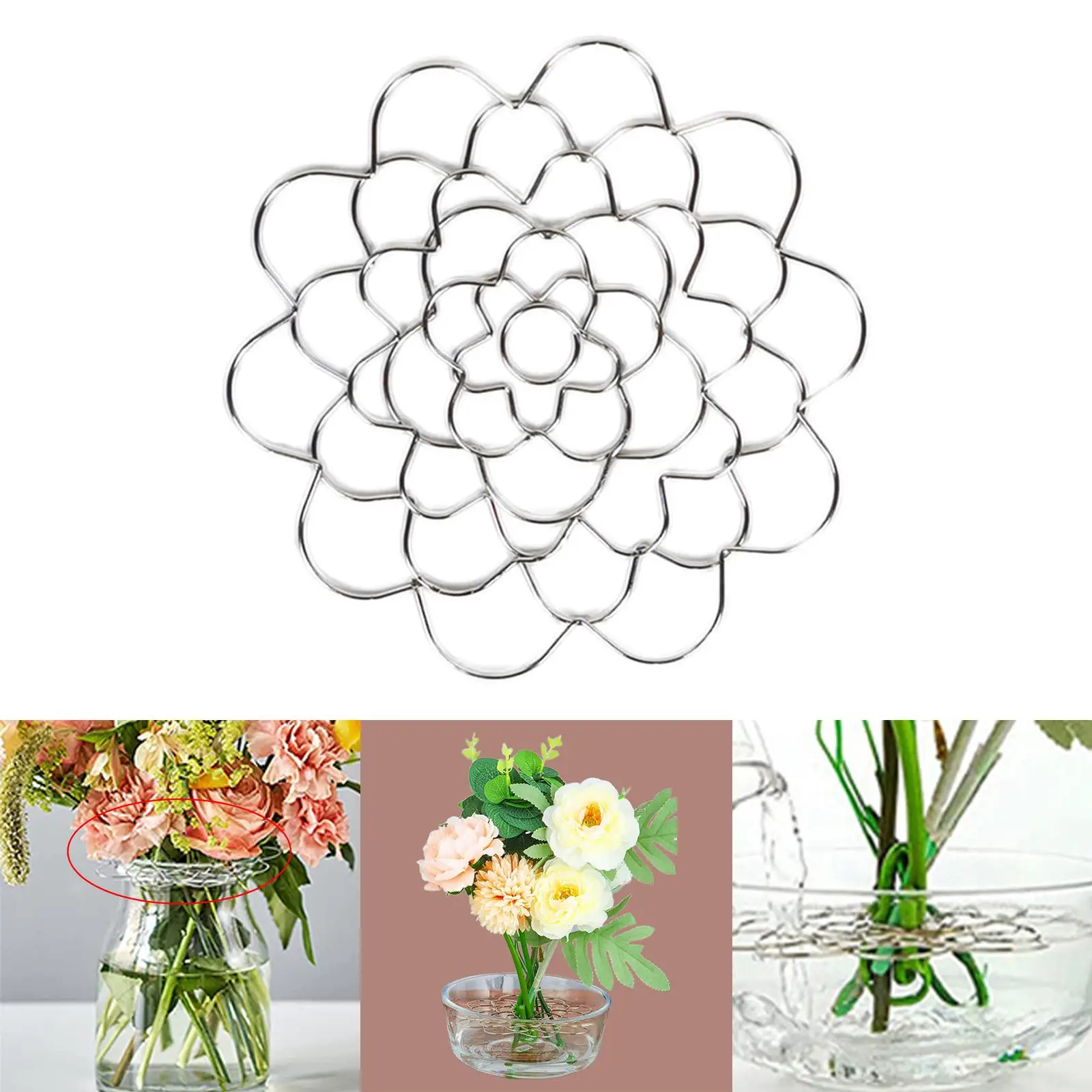 Flower Arrangement Holder Flower Arrangement Assistant Bouquet Stainless Steel Flower Lid for Flower Arrangement Plant Fixation