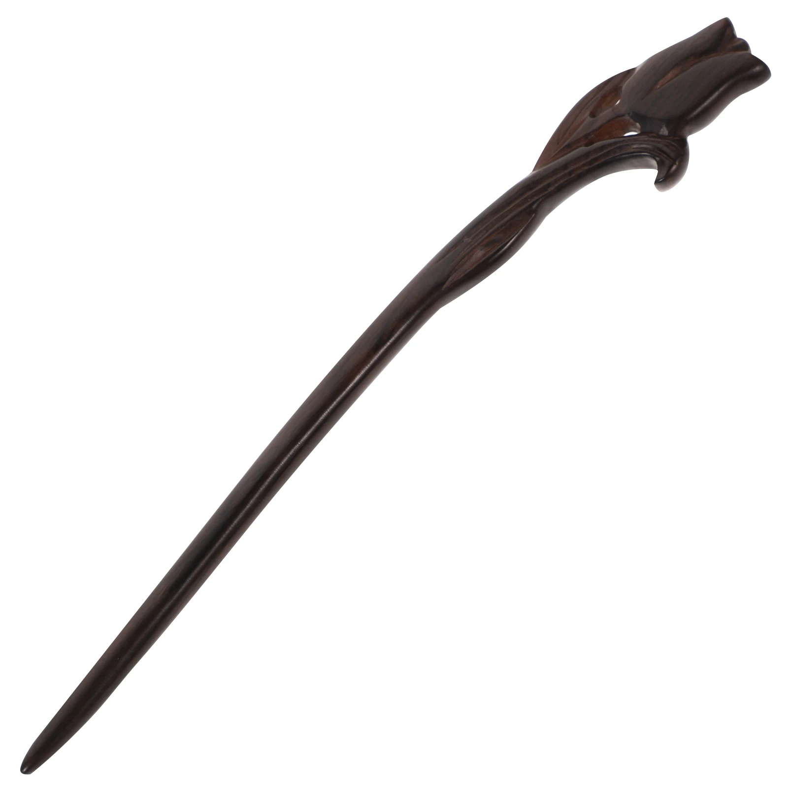 

Tulip Flower Vintage Wooden Hair Chopsticks Women Hairpin Decorative Retro Hair Stick For Casual Party Updo Hairstyle Unique