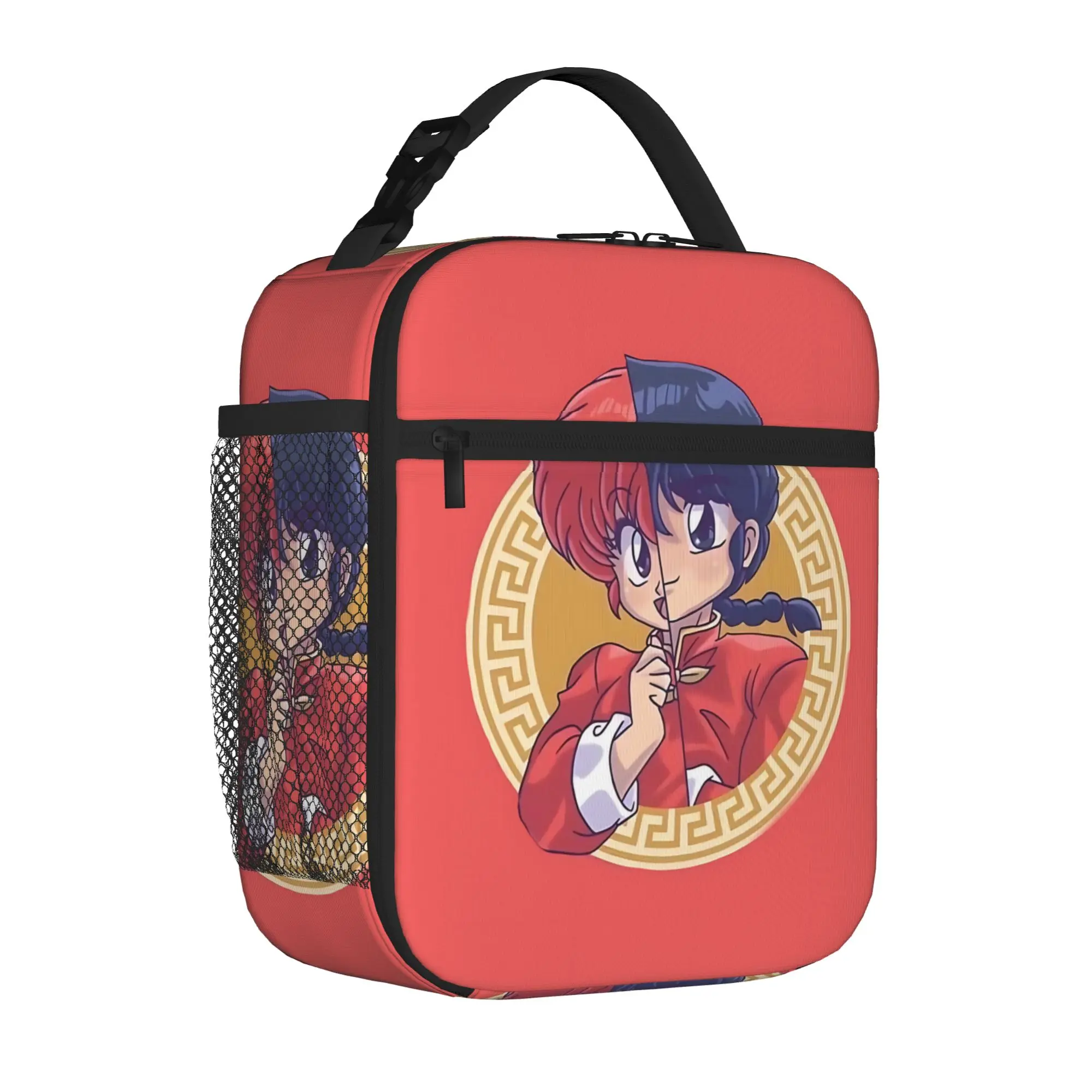 1 Piece Zipper Closure Outfit Storage Bag Pocket Ranma  School Lunch Food Box Reusable For Lunch Food Bag