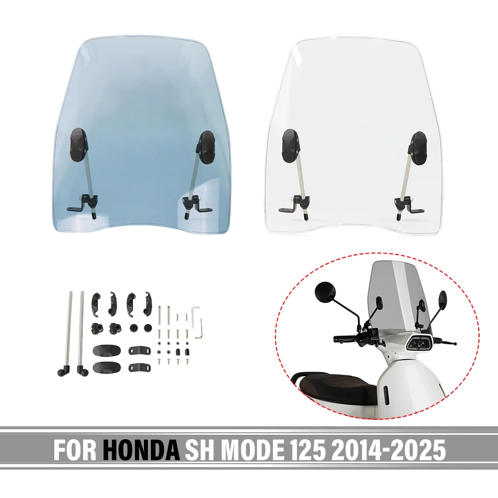 

Universal Motorcycle Electric Scooter Front Windshield Windscreen Wind Deflector Airflow Screen FOR HONDA SH MODE 125 2014-2025