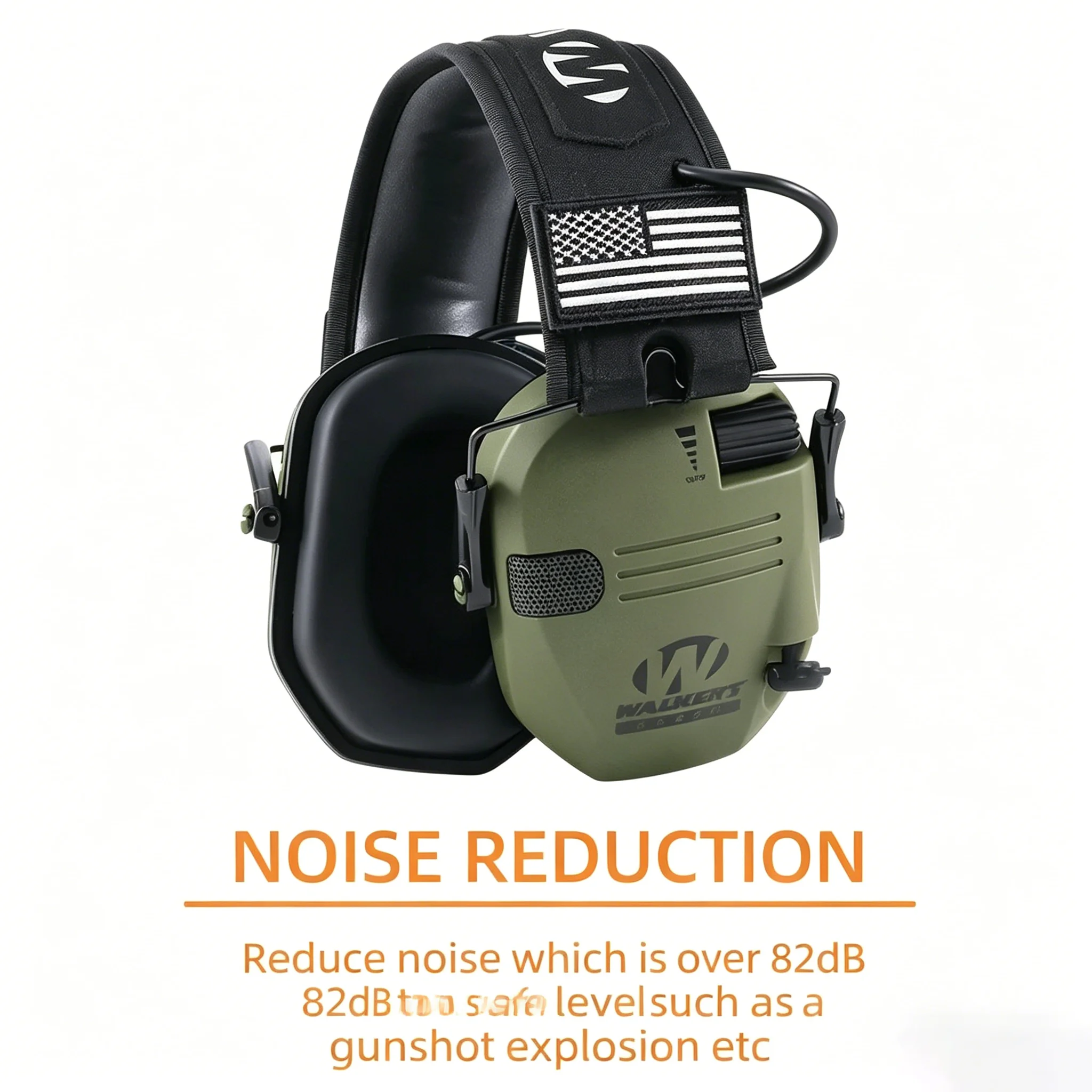 Outdoor hunting/shooting earmuffs actively reduce noise to protect hearing, train tactical headphones to strengthen human voice