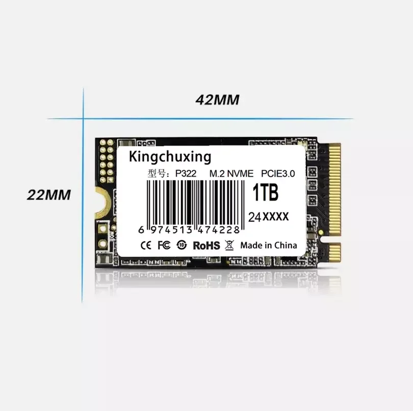 Kingchuxing M2 SSD 256GB M.2 Nvme 2242  512GB  1TB HD PCIE Solid State DrivesPCIe 3.0 SSD Drive for Laptop