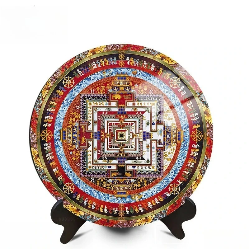 New Buddhism supply tibet buddhist Kalachakra Mandala Mantra Scripture holy display altar family bless temple monk worship