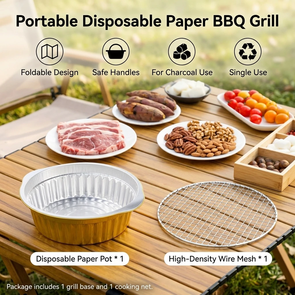 Kit Barbecue Portatile Pieghev - Camping Cooking Essentials Kit recensione e prezzo
