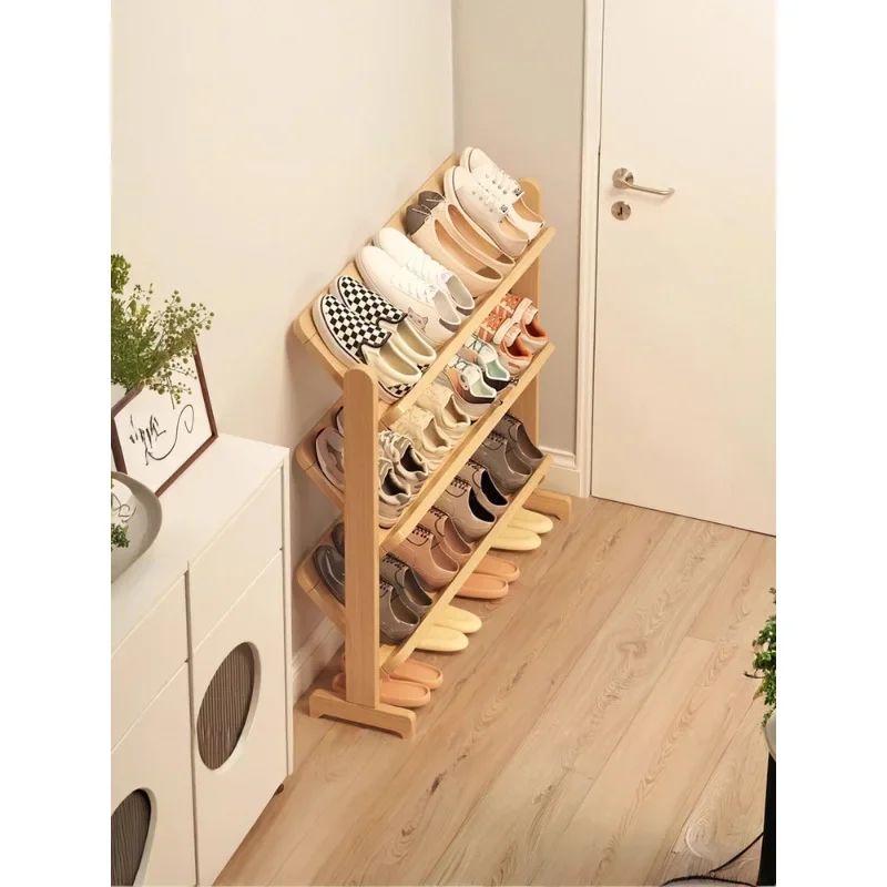 

Solid wood shoe rack multi-layer home rental good goods indoor small rack