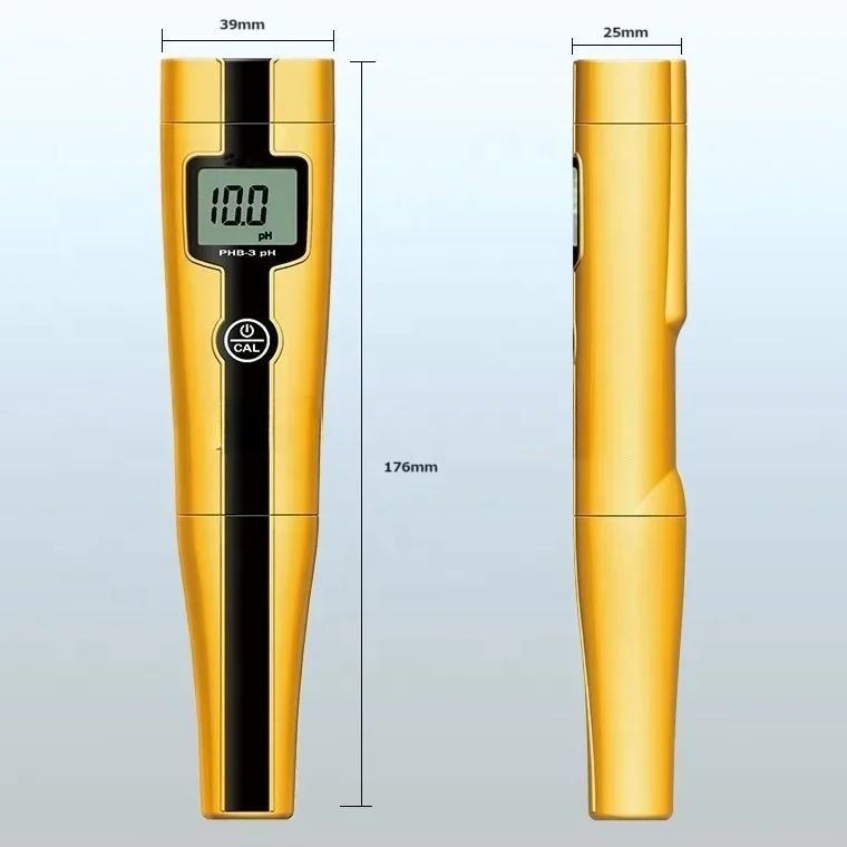 

NEW Digital PH Tester PHB-3 Pocket Size with 0-14 pH Range for Drinking, Pool, Hydroponics and Aquarium