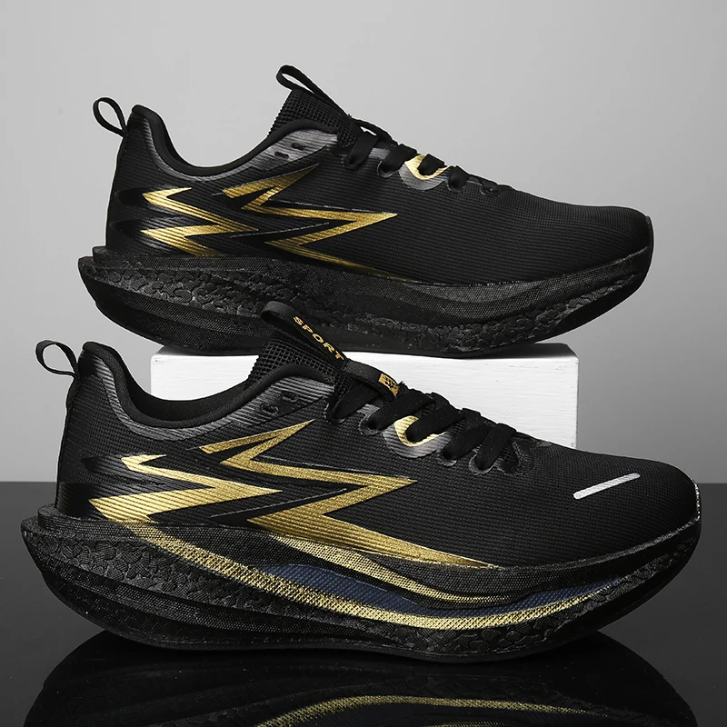Lightweight and Breathable Running Shoes with Carbon Fiber Sole Pad Technology - Purple and Teal Gradient Design, Featuring Md Sole and Eva Insole, Suitable for Outdoor Activities, Leisure Activities, and Hiking in All Seasons - Low-Top Lace-Up Sneakers, Hiking Shoes, with Gradient Color Design and Cushioning Support Structure