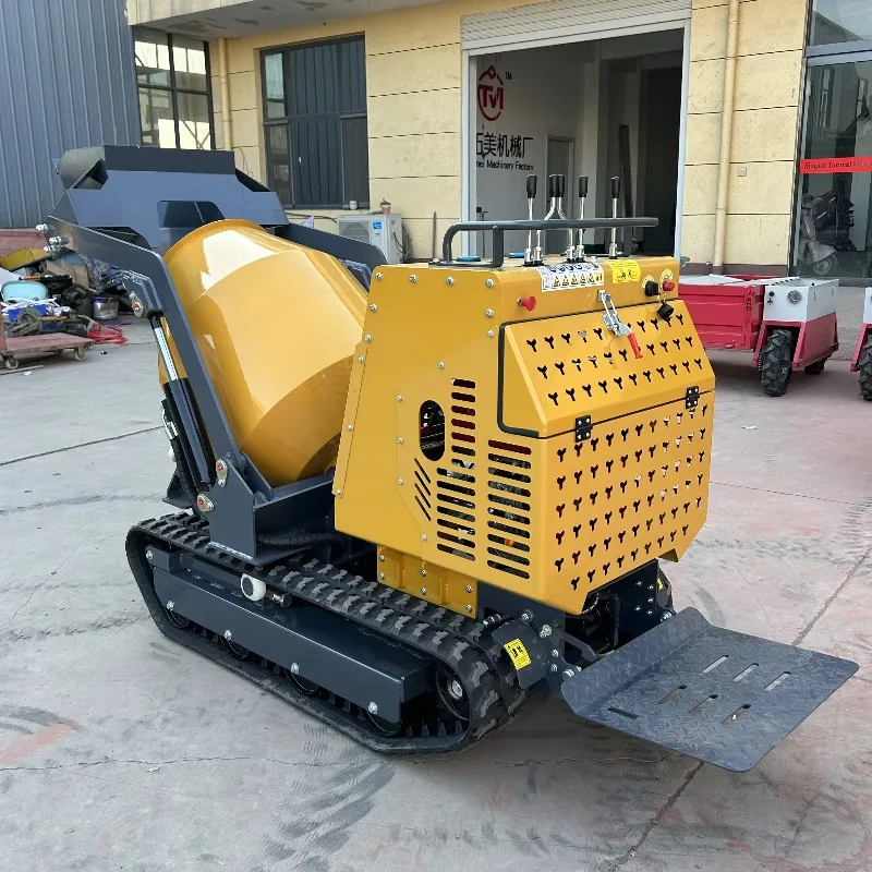 YG Diesel Mini Crawler Cement Mixer Machine with Tracks Gear Small Dumper Truck Self-loading Concrete Mixer
