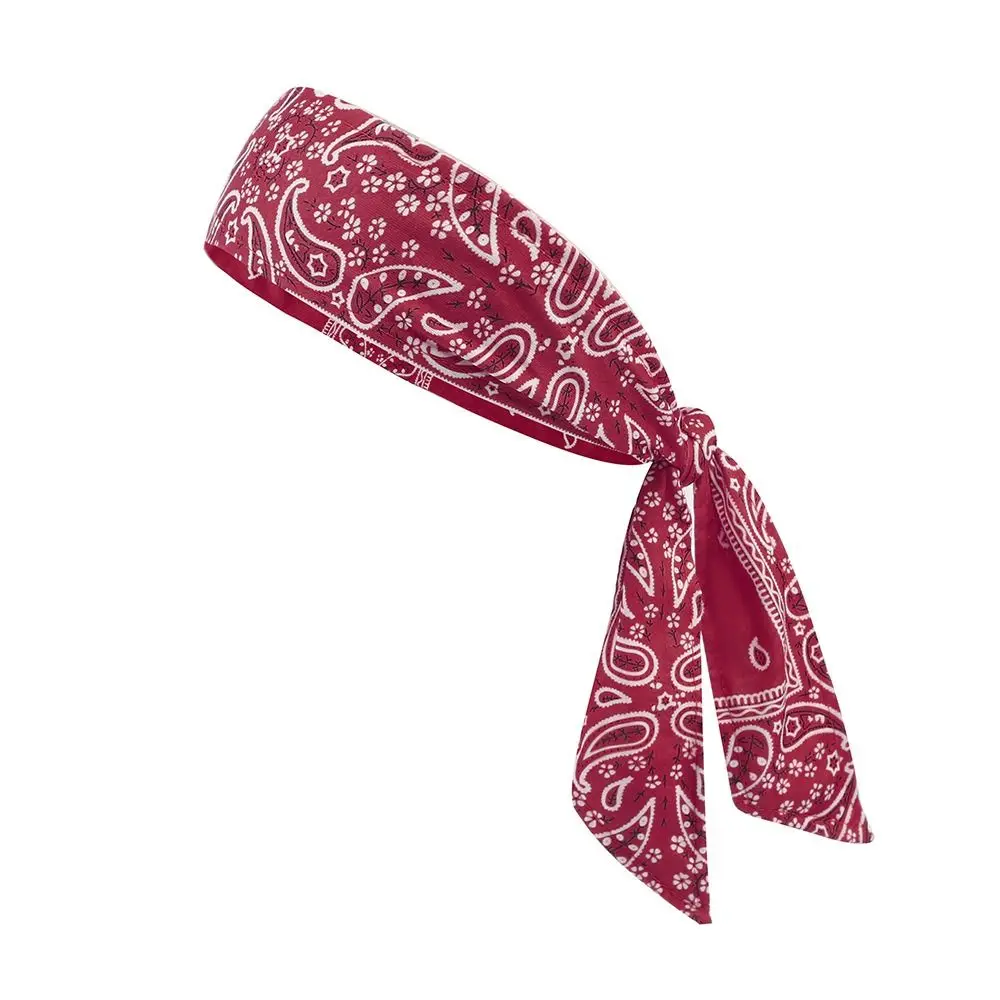 Tennis Headband Bandanna Antiperspirant Headscarf Anti-sweat Cooling Pirate Headband Elastic Breathable Cycling Headwear Fitness