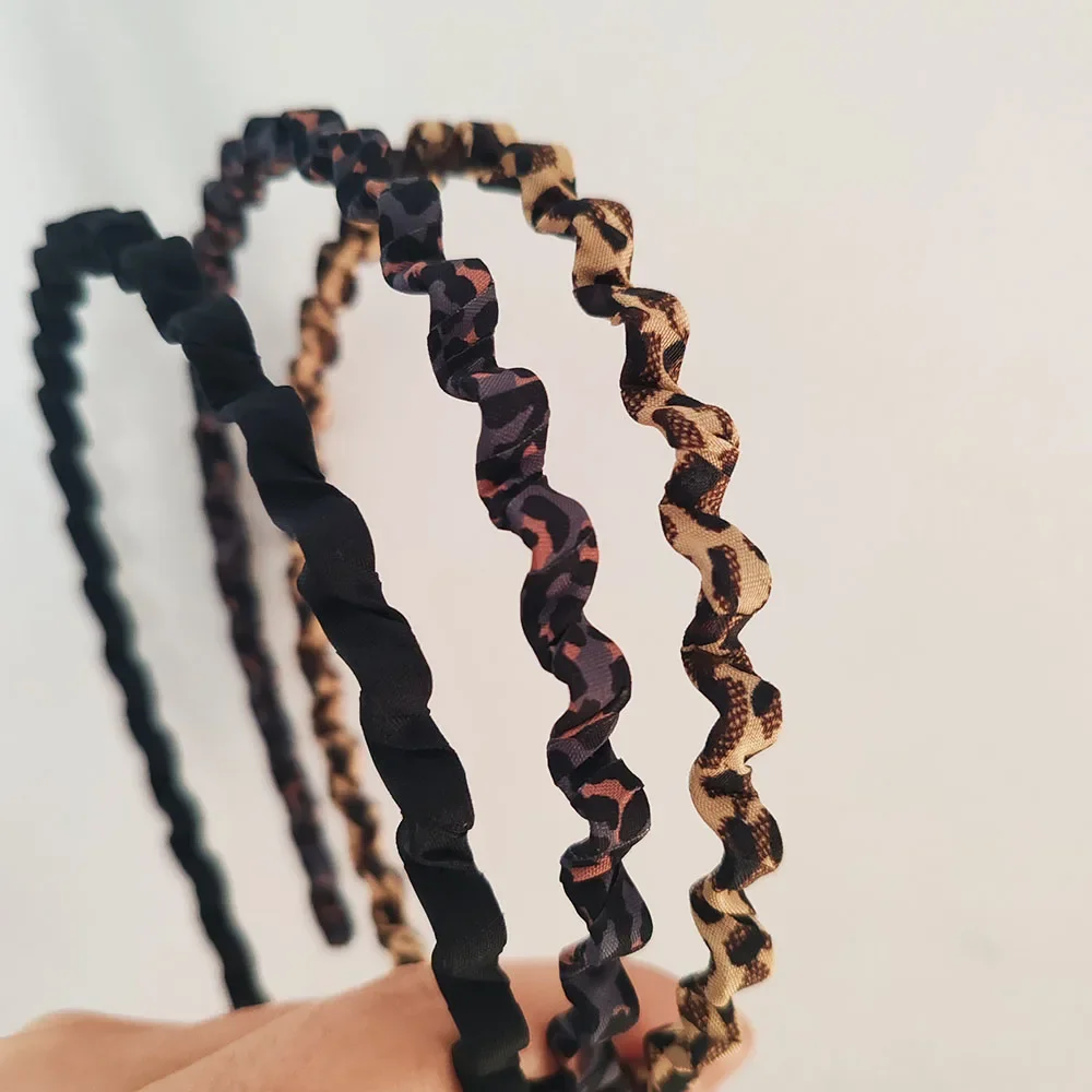 ربطات شعر كلاسيكية بسيطة على الطراز القديم على شكل الفهد للنساء والفتيات وإكسسوارات أربطة الشعر