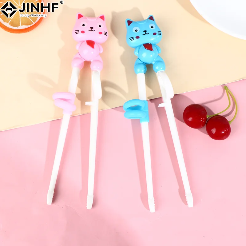 

Cute Cartoon Animal Head Chopsticks Plastic Environmentally Friendly Children Eating Training Baby Learn Chopsticks Home Party