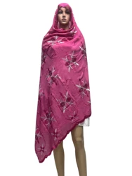 2024 Hot Sales Fashion Design Dubai Muslim Women Scarf New High-quality Cotton Hijab Islam Headscarf Embroidery African Shawls