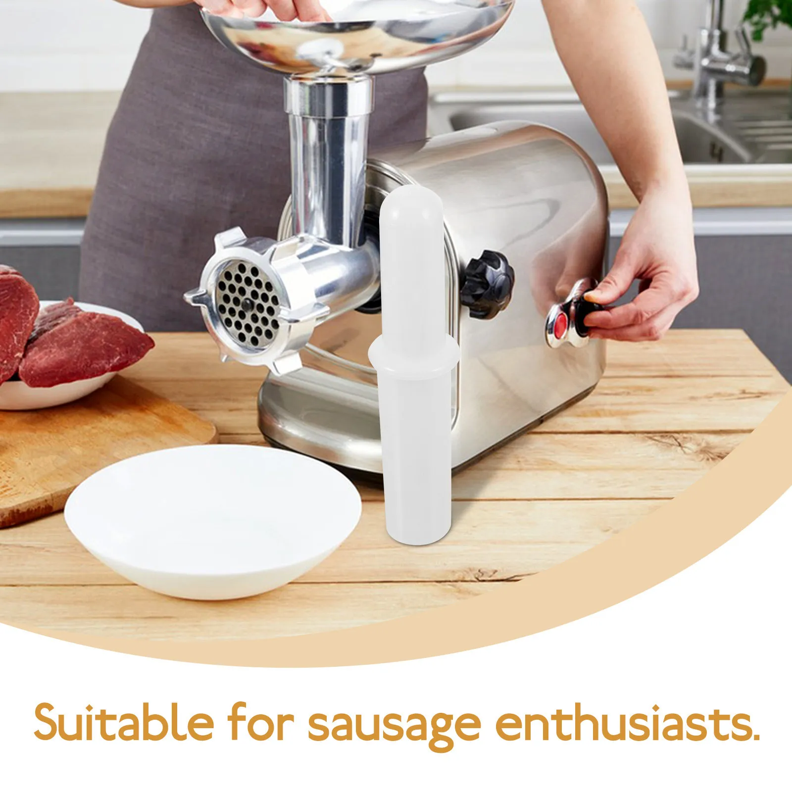 4Pcs Universal Meat Grinder Pusher Tamper Stick Multifunctional Stomper for Sausage Stuffing Vegetable Crushing Batters Mixing