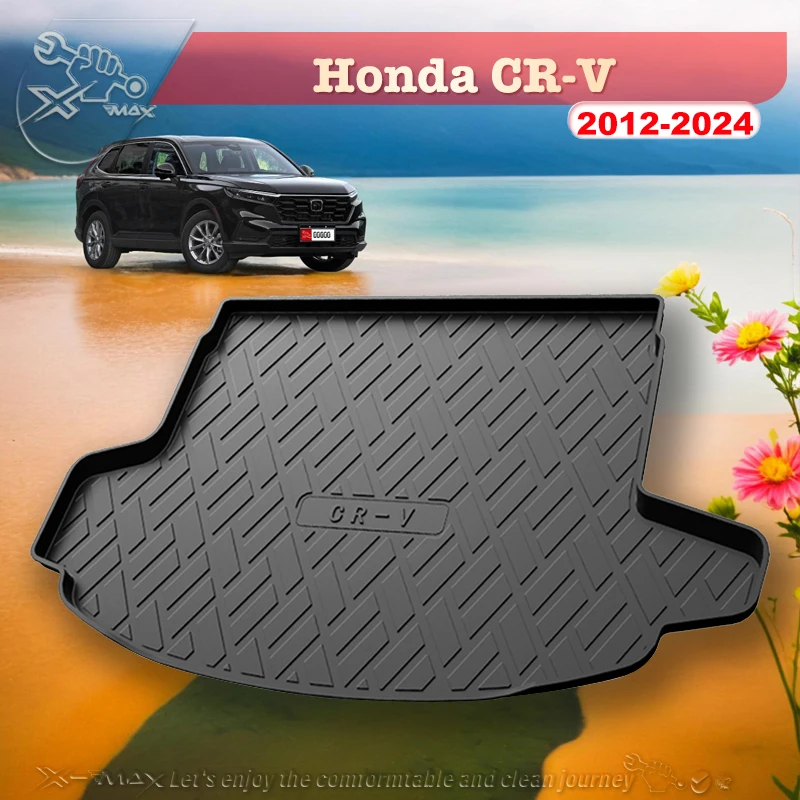 For Honda CR-V CRV 2012-2024 Fit Car Trunk Mat All Season Black Cargo Mat 3D Shaped Laser Measured Trunk Liners