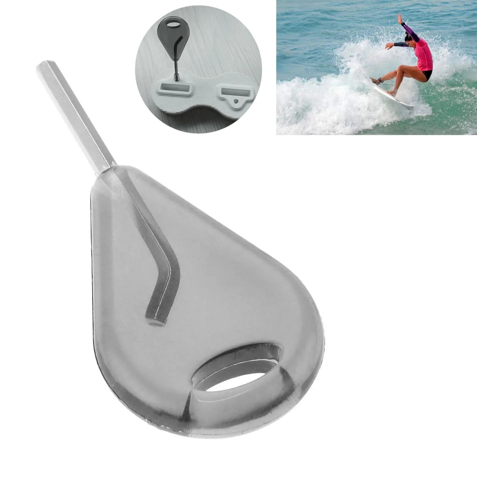 1 Pc Surfboard Fin Key Surfing Tool Accessories Steel Hex Key With Plastic Molded Handle For Bodyboard Surfboard Longboard 52mm