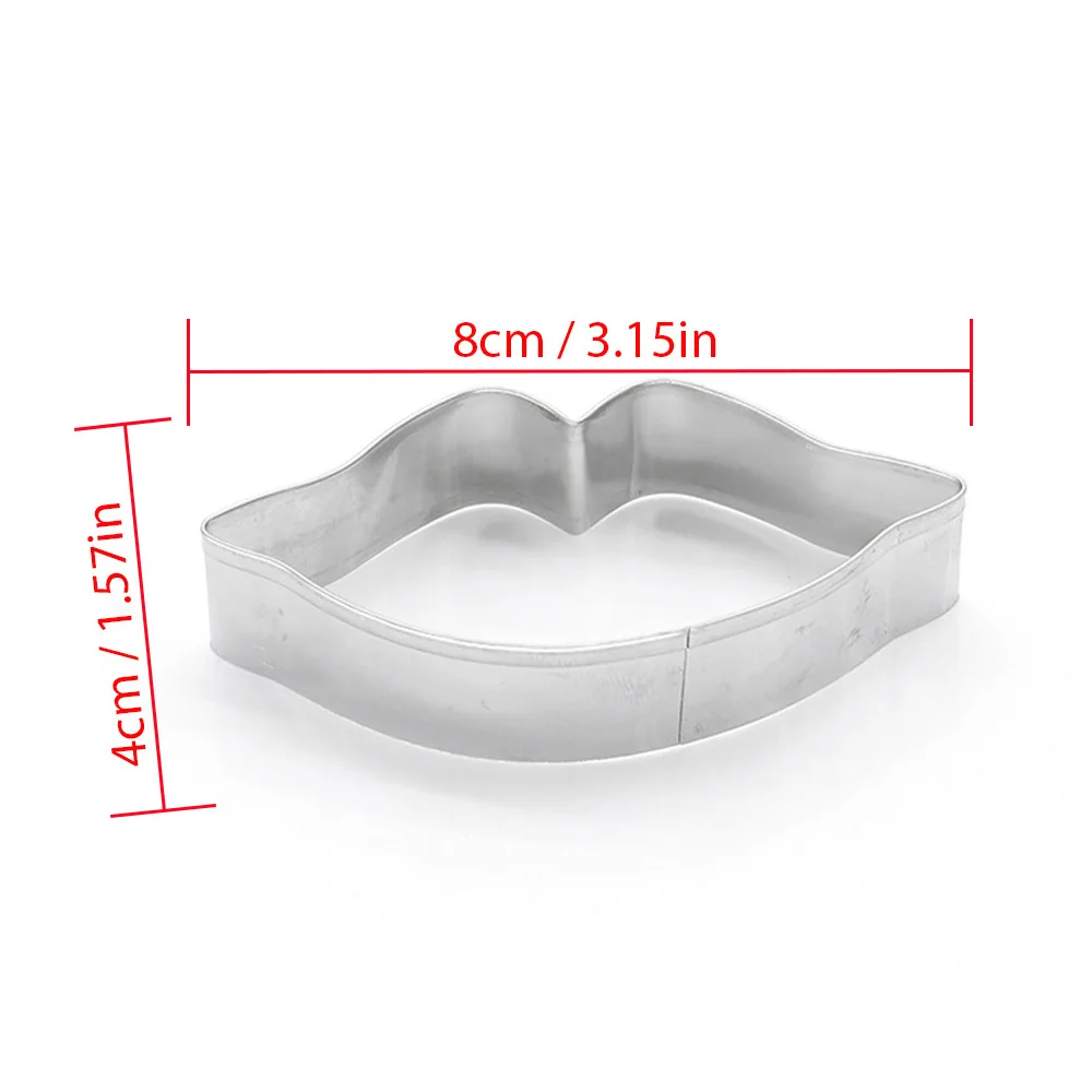 3pcs Set Sexy Lip Designed Wedding Cookie Cutter Mold Stainless Steel Lips Biscuit DIY Valentine\'s Day Chocolate Baking Tool