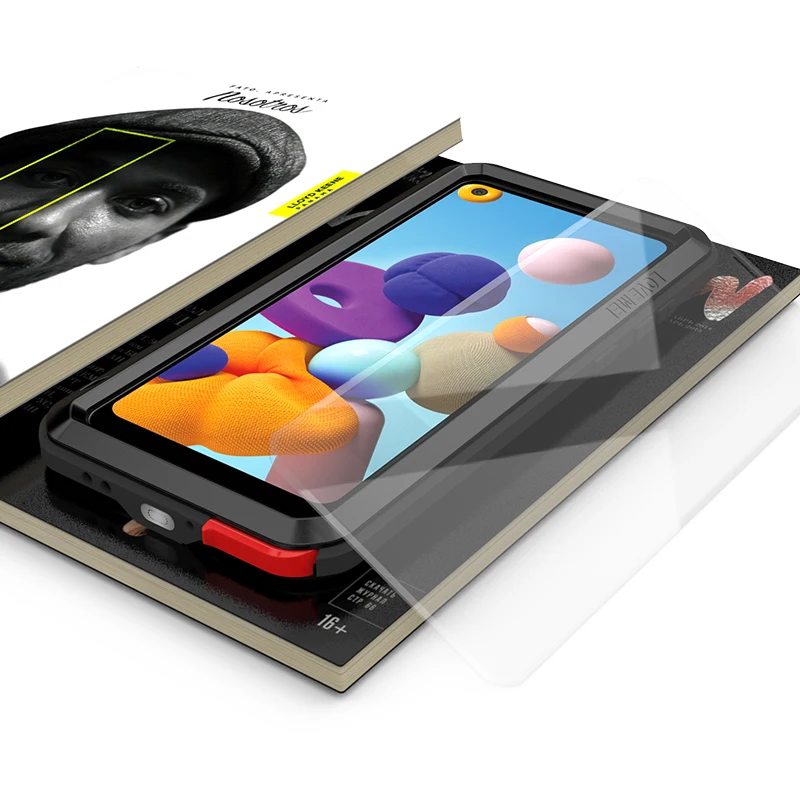 Love Mei Waterproof Case For Samsung Galaxy A21 (us) Case Powerful Metal Armor Shock Dirt Proof Water Phone Cases Sm-a215u (usa)