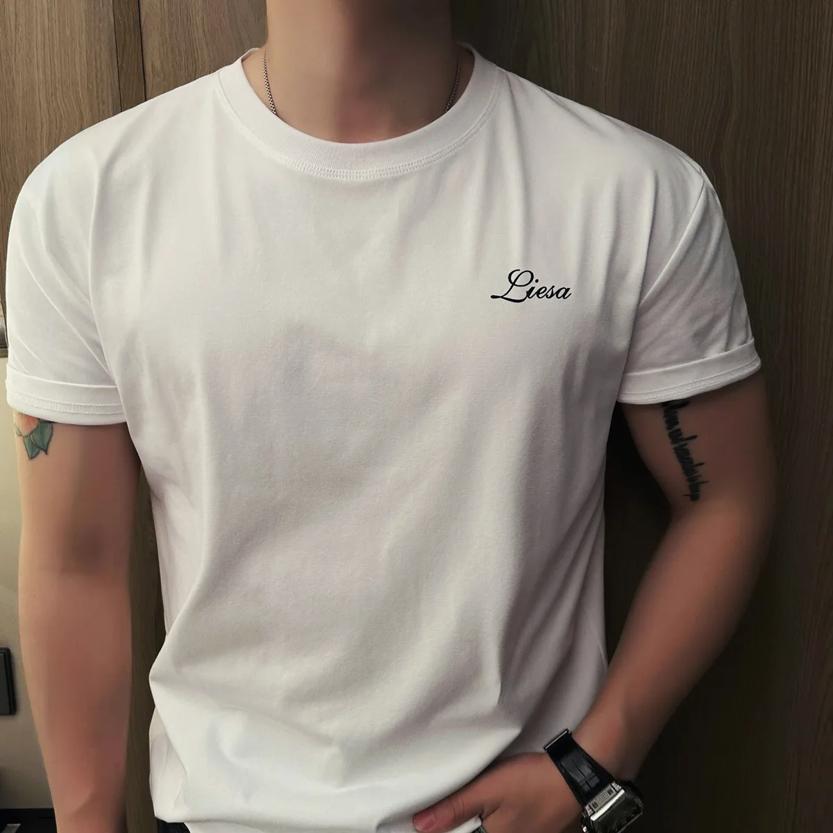 

High Quality Summer Cotton T-shirt for Men Short Sleeve Round Necked Casual Tshirts Fashion Breathable Sports Versatile T-shirt