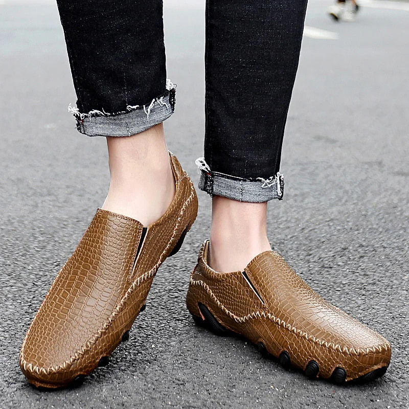 New Fashionable Men's Comfortable Octopus Bean Shoes Spring Men's Classic Style Breathable Non Slip Soft Bottom Loafers Shoes