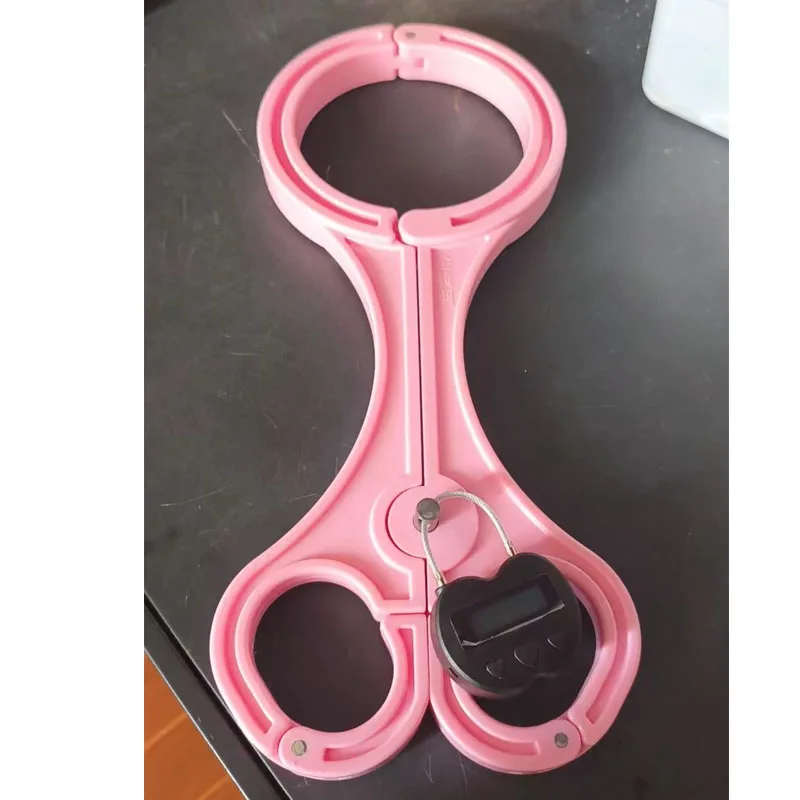 Adult Interactive Game Prop, Neck Wrist Cuff Restraint Accessories With Timing Lock For Couple Cosplay Entertainment