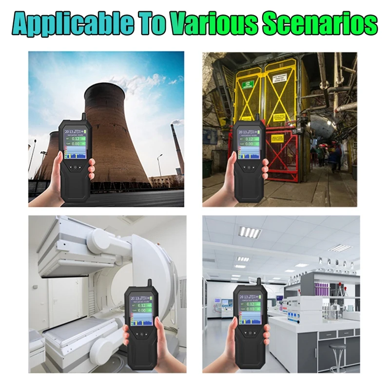 Contador Geiger Detector de radiación nuclear Monitor Dosímetro Negro