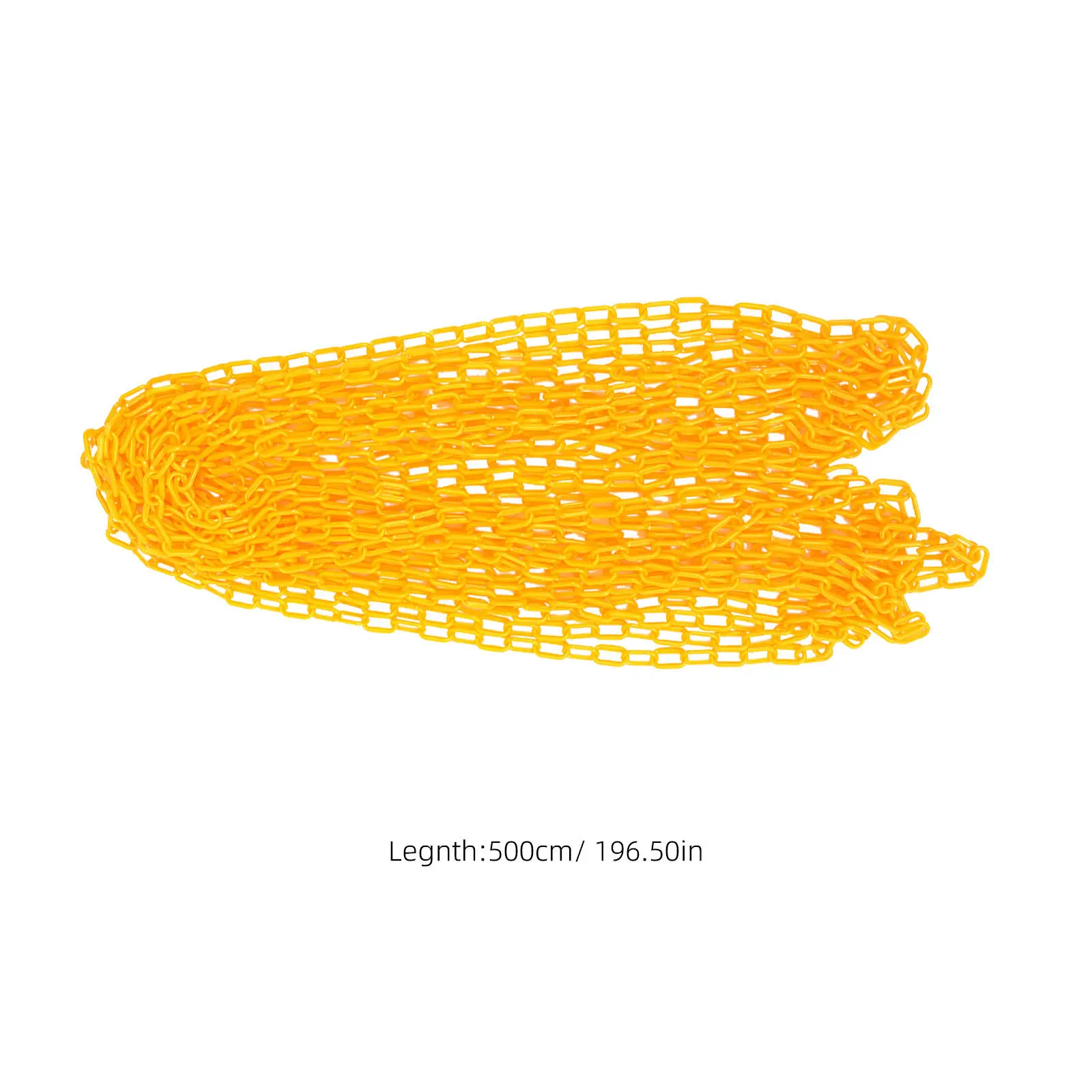 5M Yellow Plastic Safety Chain for Crowd Control Barrier Decorative Use Event Partition Dividers Caution Security Plastic Chain