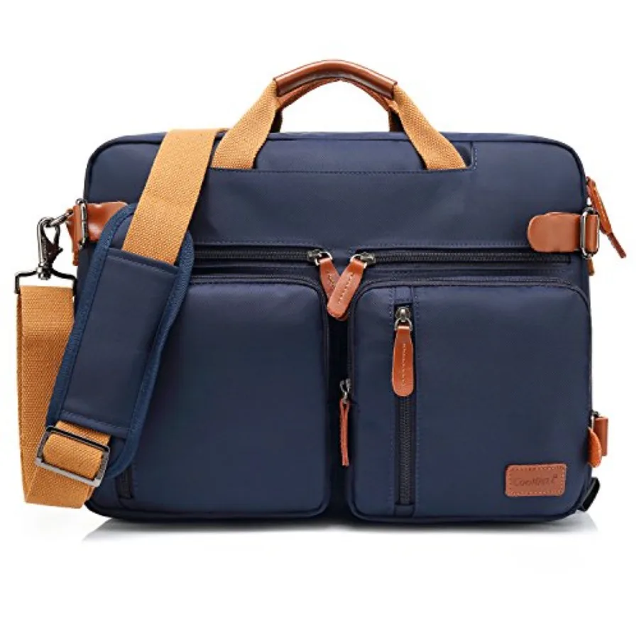 

Convertible Backpack Messenger Bag Shoulder Bag Laptop Case Handbag Business Briefcase Multi-Functional Travel Rucksack Fits La