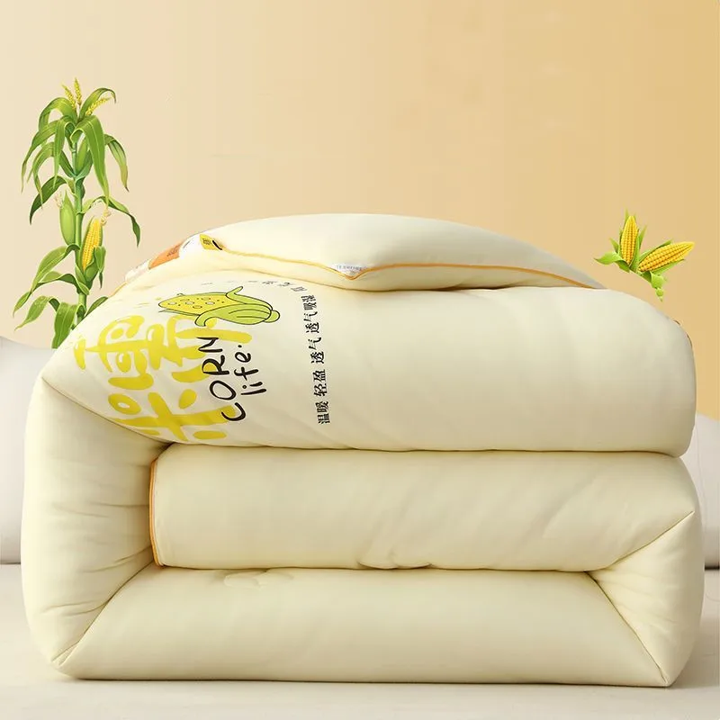 180x220CM Nordic Corn Fiber Quilt Comforter Spring and Autumn Soft Quilts Household Bedroom Bed Sofa Air-Conditioned Quilts