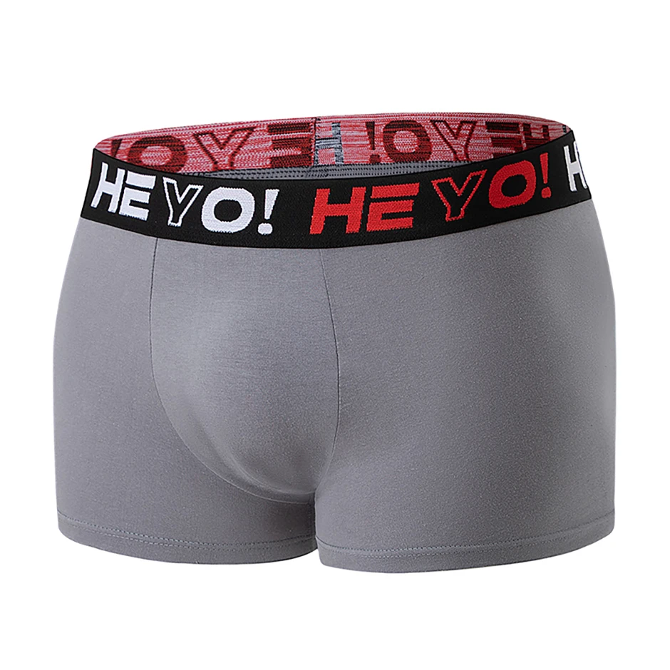4-teiliges Set Herren-Unterwäsche aus Baumwolle in Uni-Farben, lässig und vielseitig, elastischer Bund, bequeme Boxershorts in Übergröße – Detail 5