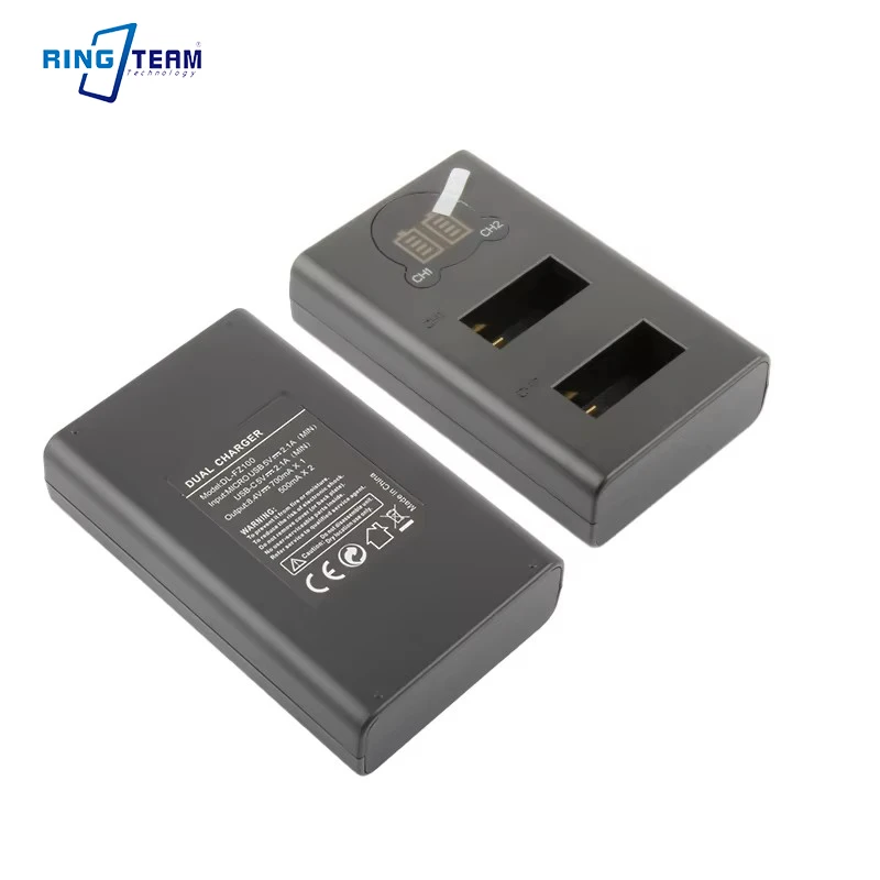 

DL-C1B USB Dual Charger for Panasonic Dual Slot - Smart LCD Display Fast Charging Adapter for Camera Batteries