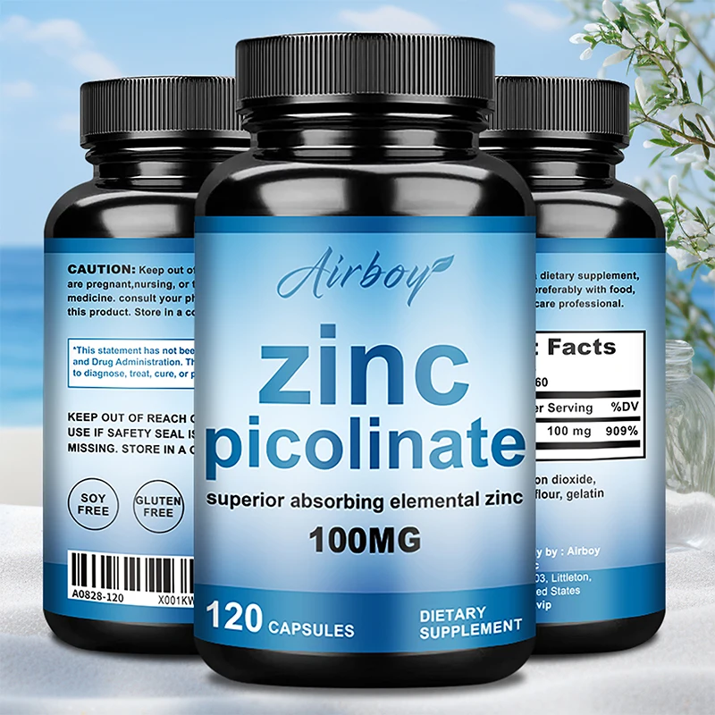 Zinc Picolinate - Supports Health, Immune System, Eyes, Skin, and Reproductive Health