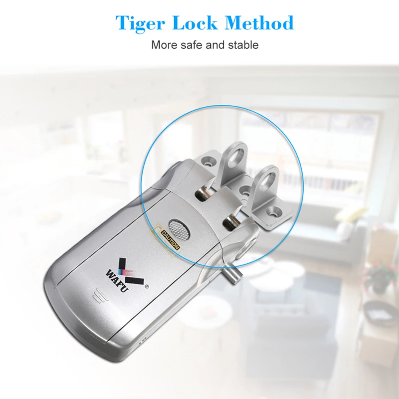 Wafu 019 Remote Control Door Lock Wireless Tuya Wifi Smart Lock Bluetooth Electronic Keyless Invisible Lock Phone Control Locks