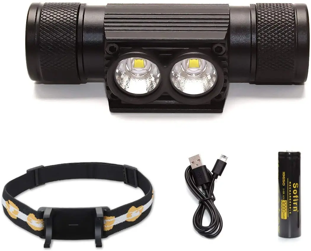 Headlight H25S LED Type-C 18650 Battery Powerful Headlamp 1200 Lumens SST40 USB Rechargeable lamp